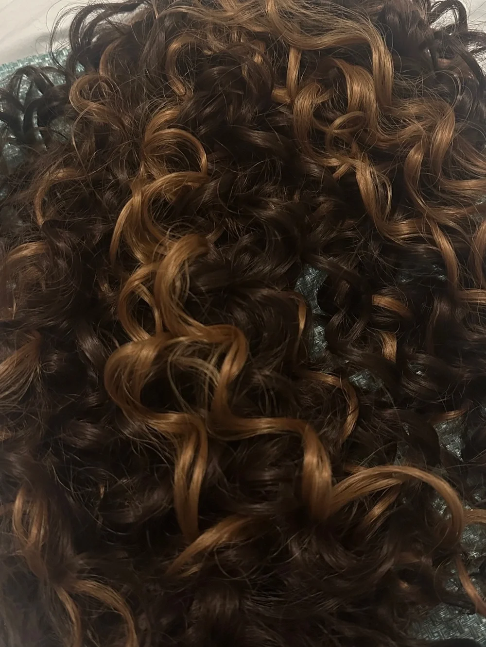 NEW Long Curly Brown Women's Hair Extension - Natural-Tone Accent